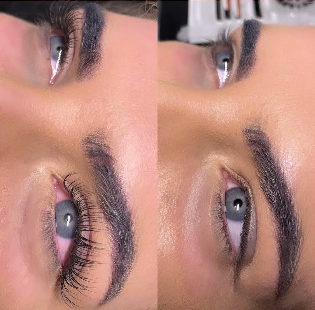 Lashlift, voor en na